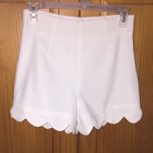 White high waisted shorts